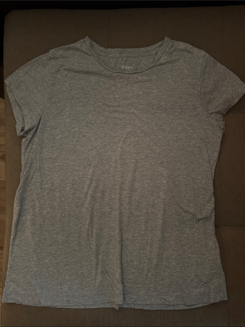 Quince Women's Short Sleeve Crewneck Tee — Heather Gray